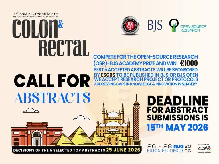 The BJS–OSRC session, to be held during the conference of the Egyptian Society of Colon and Rectal Surgeons on August 26–28, 2026